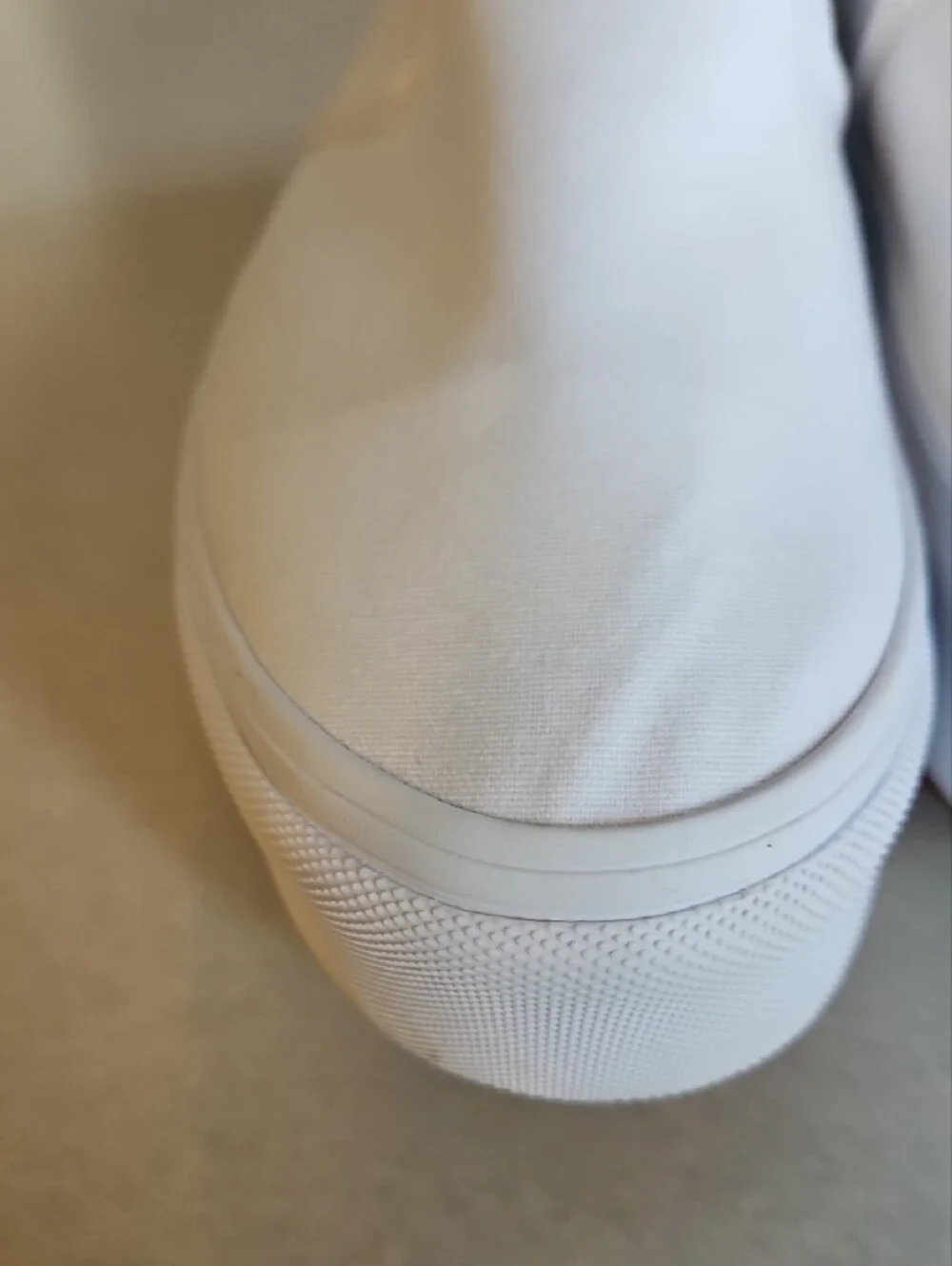 Vans White Slip-On Platform Loafers